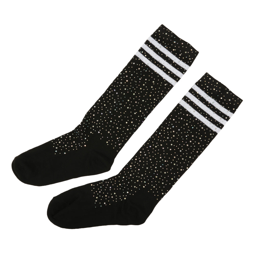Rhinestone Stripe Socks : AC106 - Just For Kix