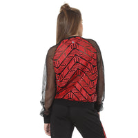 Chevron Pleather Bomber Jacket