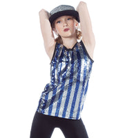 Youth Striped Sequin Tank