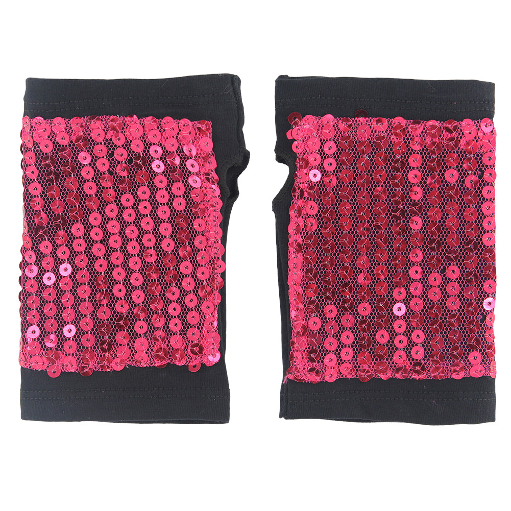 Pink Gauntlet Alexandra Sequin Hand Gauntlets : AC4018 - Just For Kix
