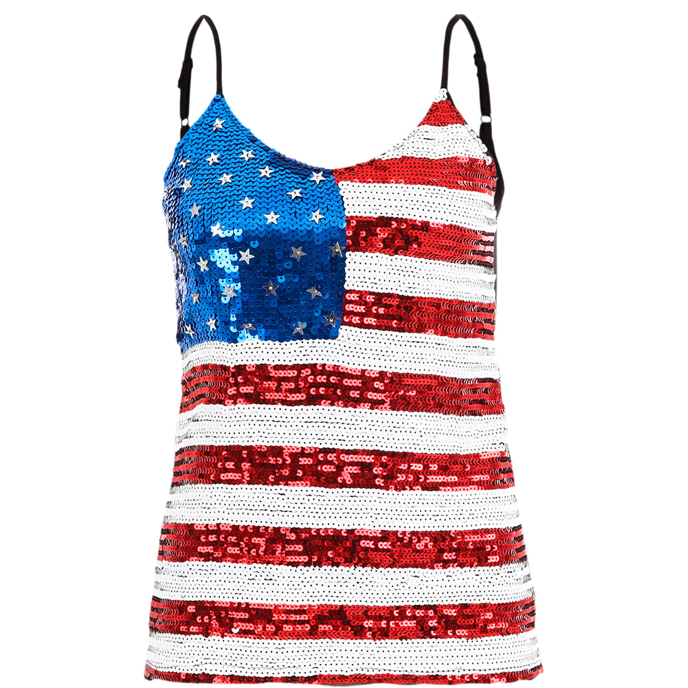 Alexandra Sequin USA Tank - Just For Kix