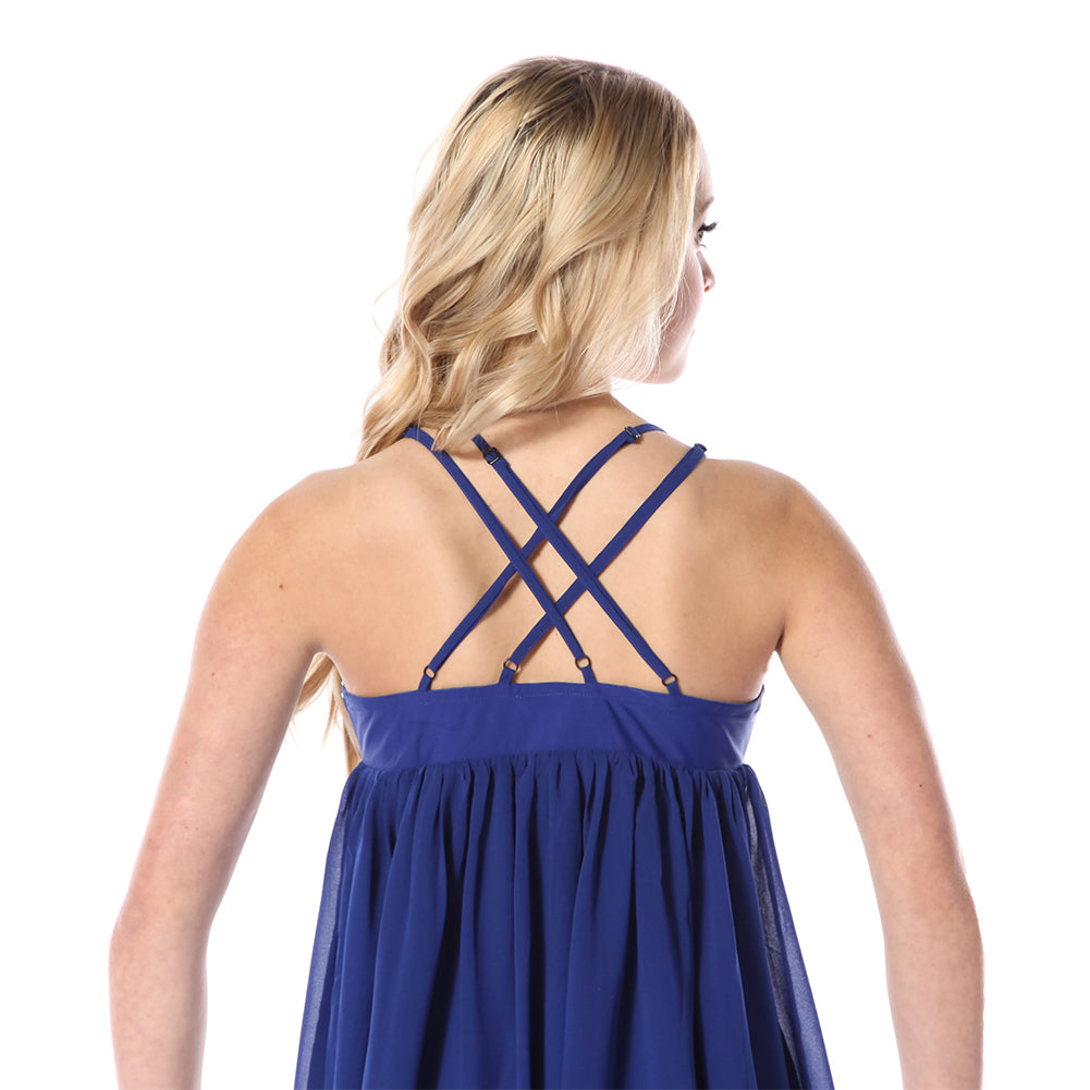 blue camisole dress Women's Linen Blend Camisole Dress
