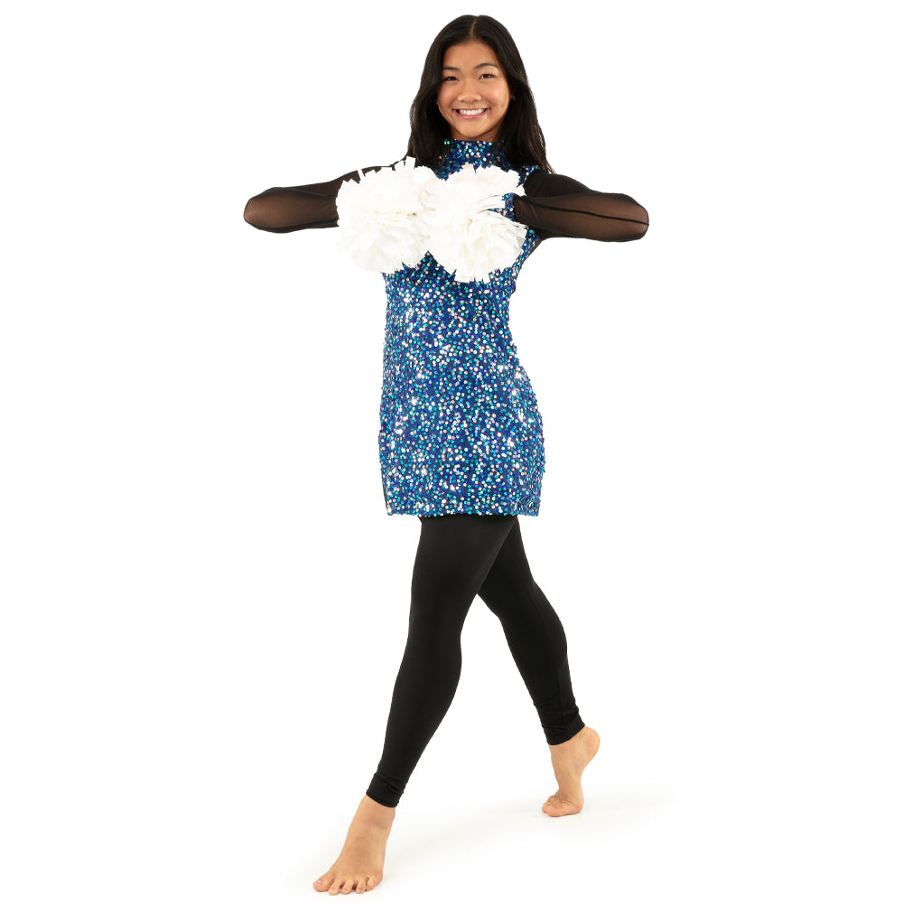 Mesh Long Sleeve Sequin Tunic Dress for Girls Mesh Long Sleeve Sequin Tunic Dress for Girls