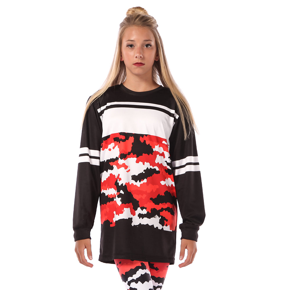 Stripe Camo Long Sleeve Tee : AC5113 – Just For Kix