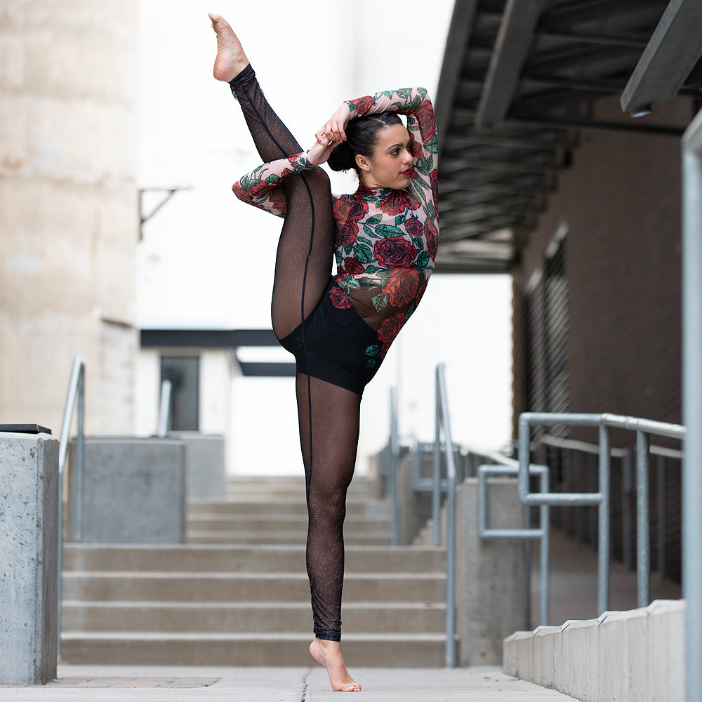 Mash Unitard Rose Mesh Unitard - Alexandra Collection