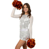 Sequin Raglan Mesh Sleeve Leotard