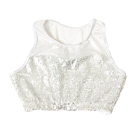 Sequin Mesh Sweetheart Bra