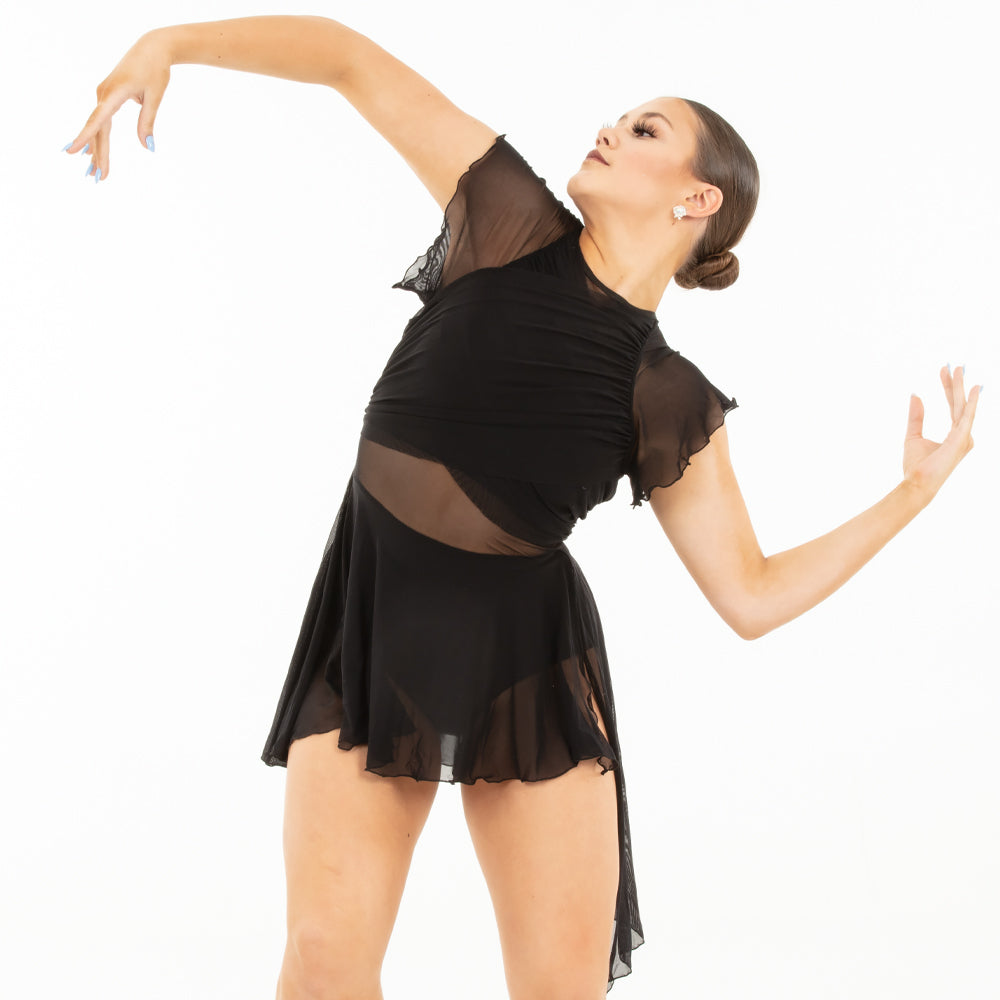 Flutter Sleeve Skirted Leotard- Just For Kix Flutter Sleeve Skirted Leotard- Just For Kix
