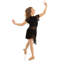 Alexandra Collection Youth Flutter Sleeve Skirted Leotard