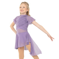 Alexandra Collection Youth Flutter Sleeve Skirted Leotard