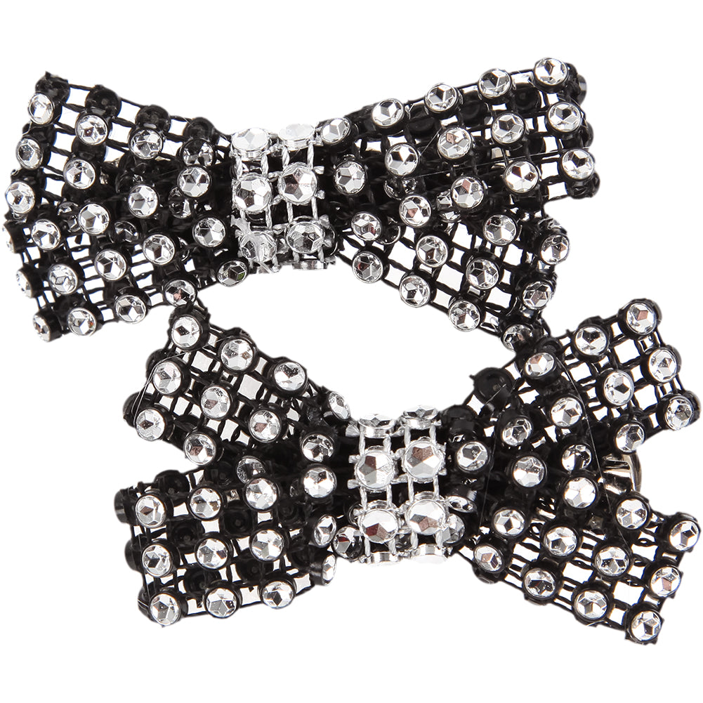 Two Tone Small Rhinestone Clips : AC60 - Just For Kix