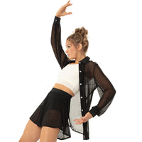 Sheer Collared Overdress Shirt
