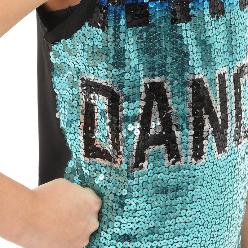 Youth Ombre Checker Dance Sequin Jersey