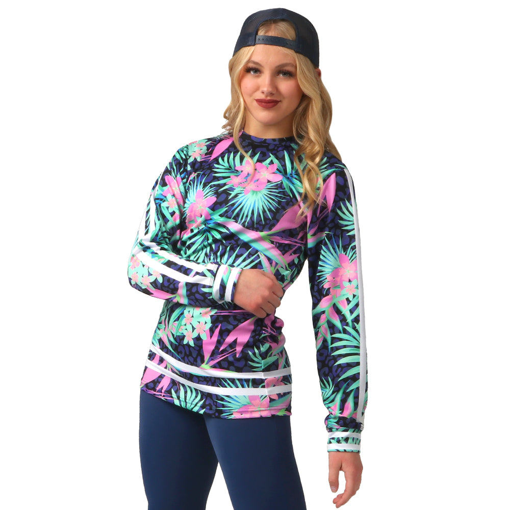 Congo Tropical Long Sleeve Tee | AC6318 - Multi / XXX-Large - Just For Kix