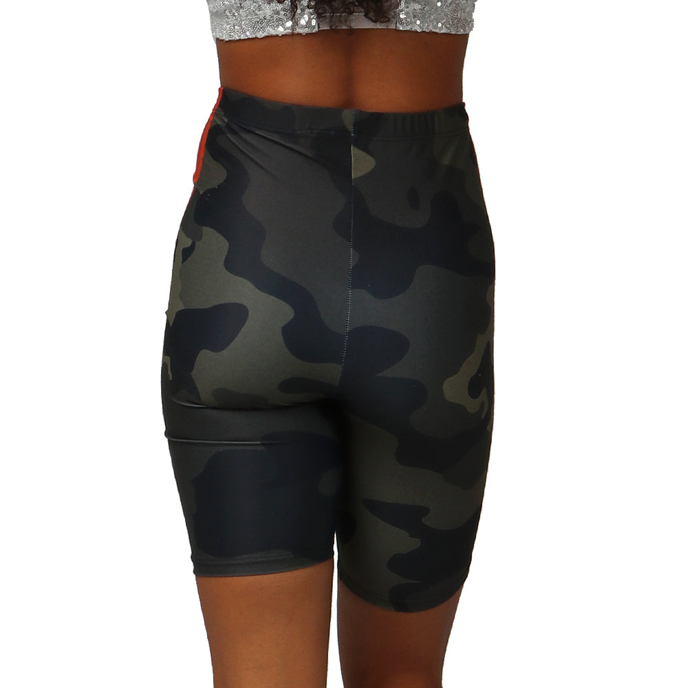 Camo High Waist Biker Shorts