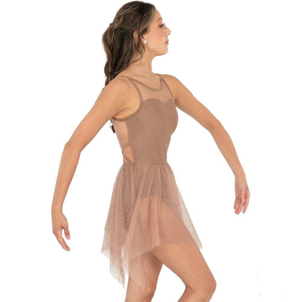 Alexandra Collection Sweetheart Mesh Handkerchief Lyrical Dress Alexandra Collection Sweetheart Mesh Handkerchief Lyrical Dress