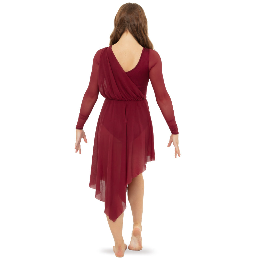 Long Sleeve Asymmetrical Dress