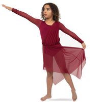 Youth Long Sleeve Asymmetrical Dress