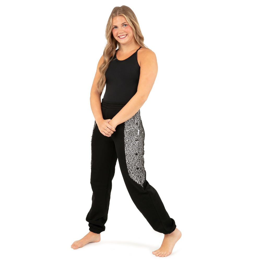 Fishnet Mesh Panel Joggers AC6450 Just For Kix - Main Image