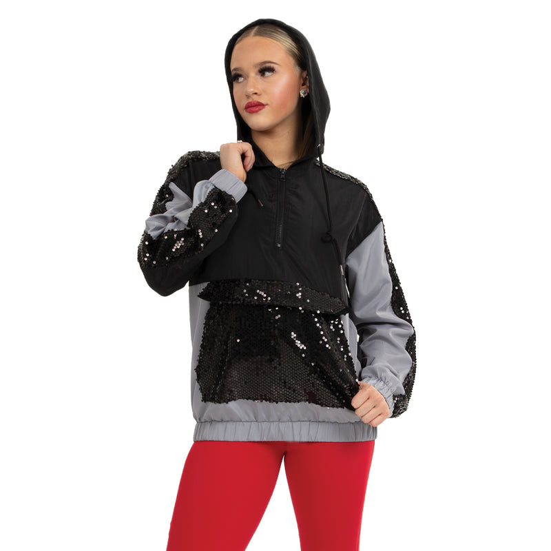 Youth Sequin Panel Windbreaker