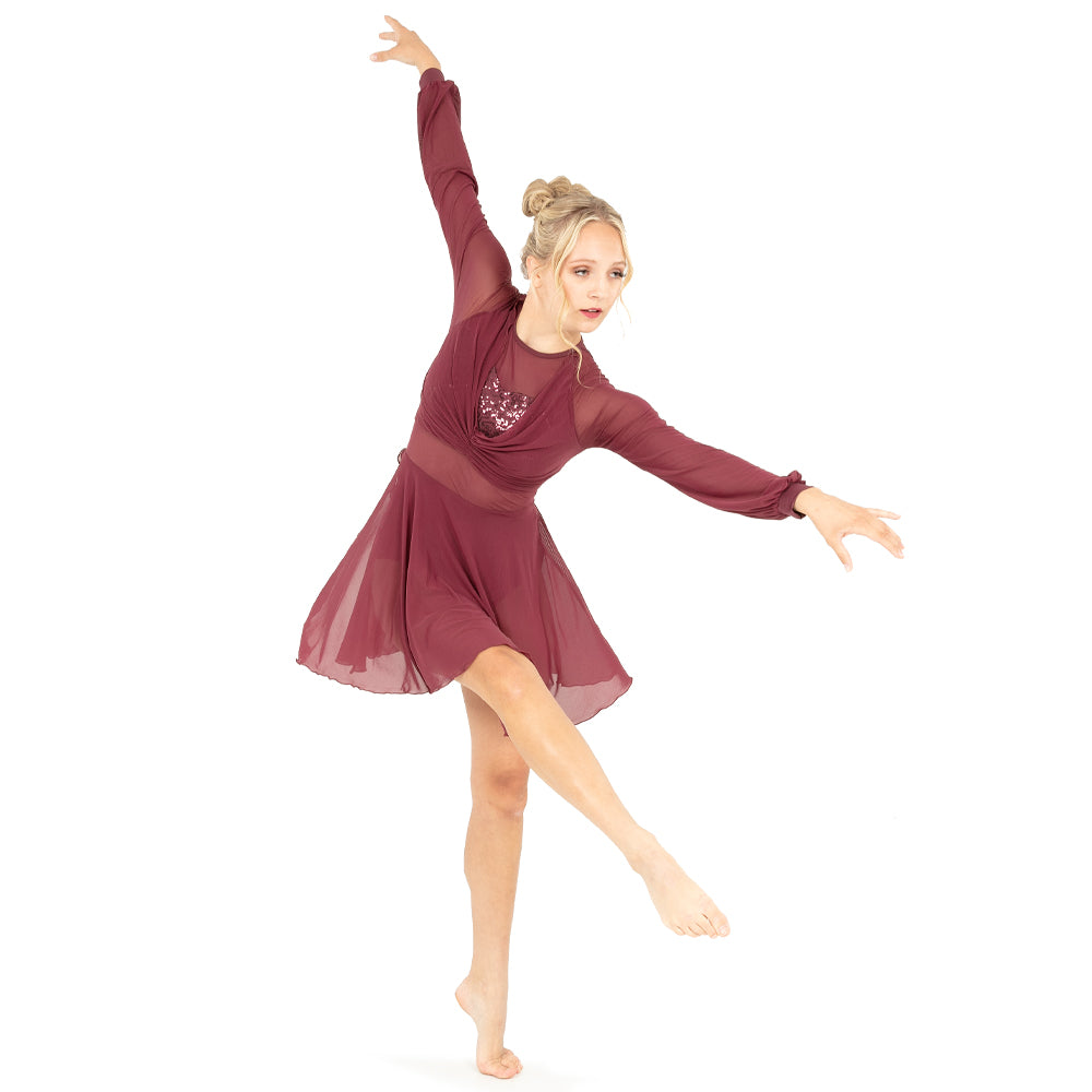 Red shops adult medium contemporary lyrical jazz dance costume