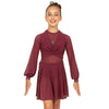 Youth Long Sleeve Midi Sequin Gathered Panel Dress