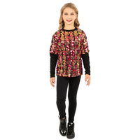 Youth Sequin Layered 2-1 Long Sleeve Shirt
