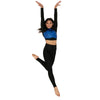 Long Sleeve Sequin Performance Crop Top