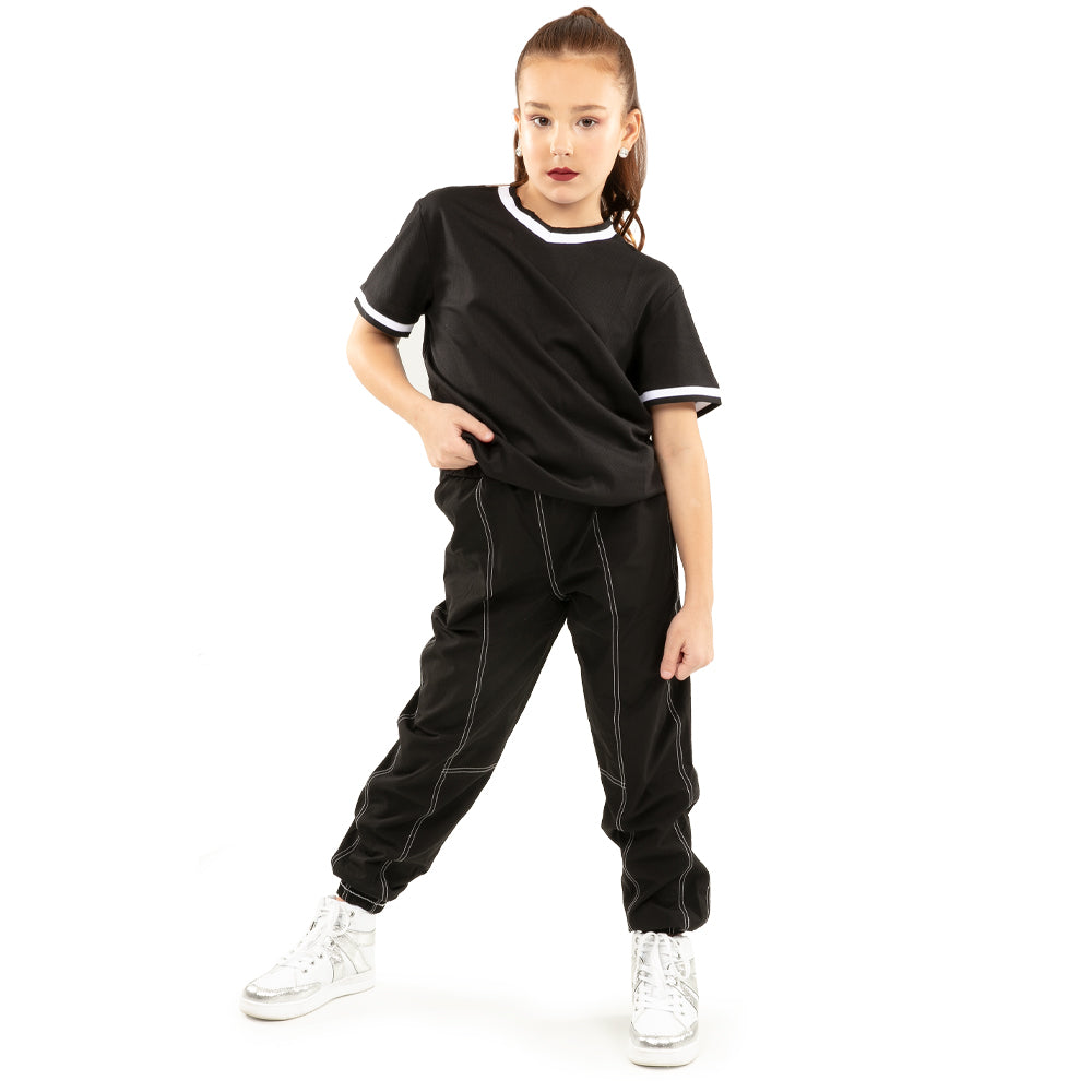 Youth Contrast Stitch Elastic Joggers : AC6503C - Just For Kix