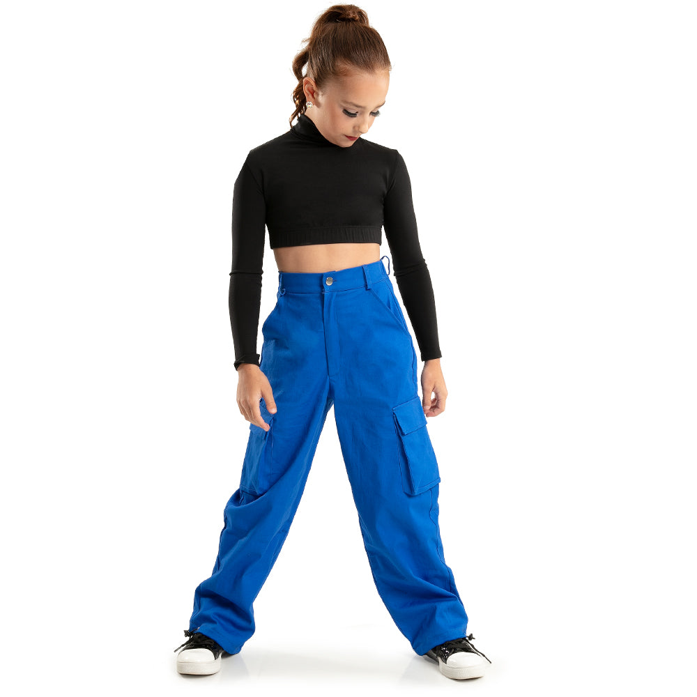 Youth Cargo Parachute Wide Leg Cinched Pants