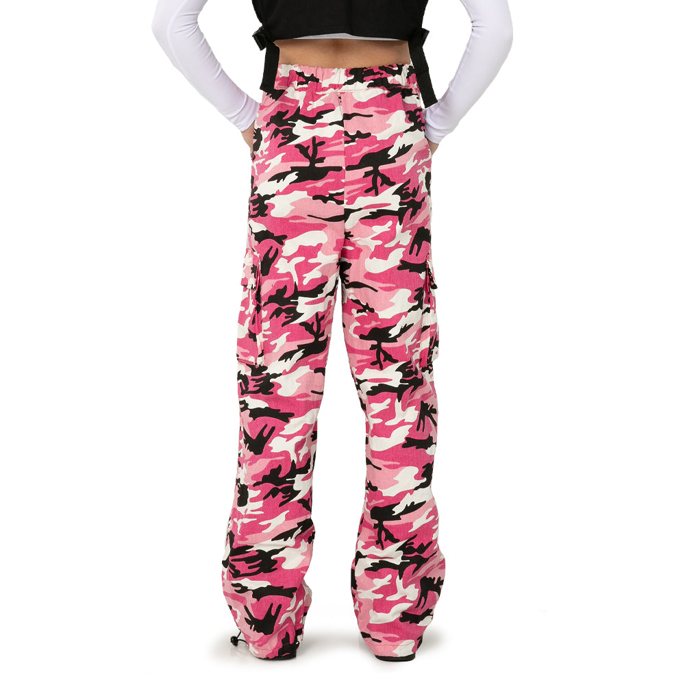 Youth Cargo Parachute Wide Leg Cinched Pants