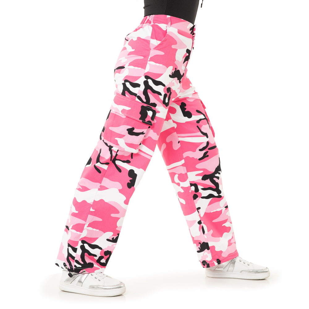 Youth Cargo Parachute Wide Leg Cinched Pants