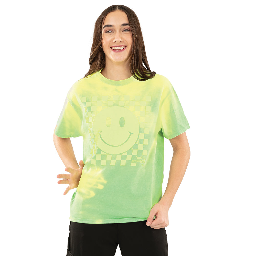 Checkered Smiley Face Tee