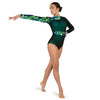 Youth Simply the Best Mesh Sequin Keyhole Long Sleeve Leotard