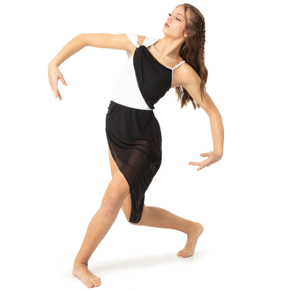 I'm Falling in Love Gathered Mesh Lyrical Dress