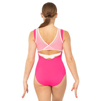 Mesh Overlay Cross Back Leotard