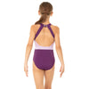 Youth Halter Cut Out Mesh Open Back Leotard