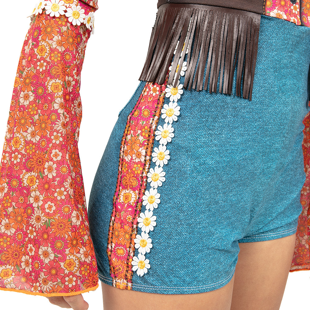 パーツ hippie Flower Power Hippie 70s Biketard: AC6609 - Just For Kix