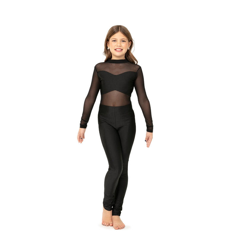 Youth Long Sleeve Mesh Unitard