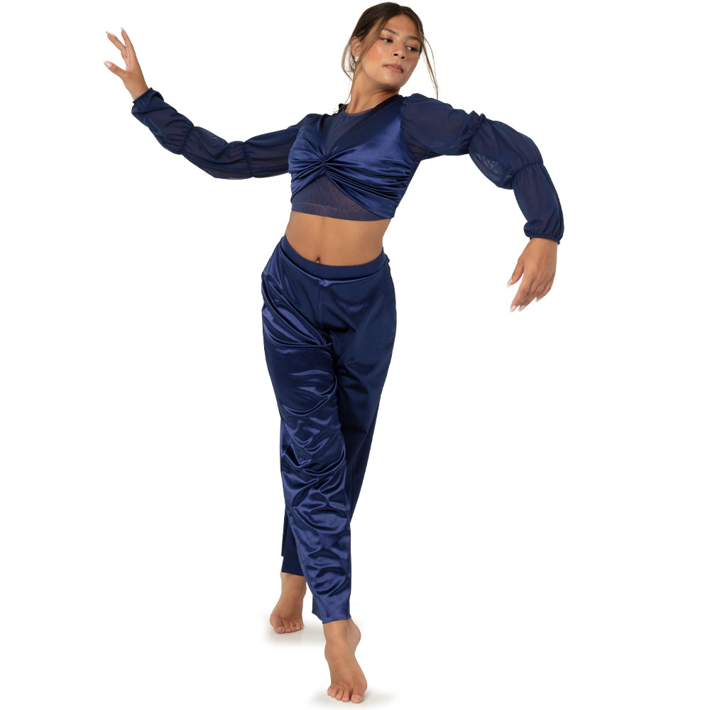 Youth Billow Sleeve Twist Midi Top