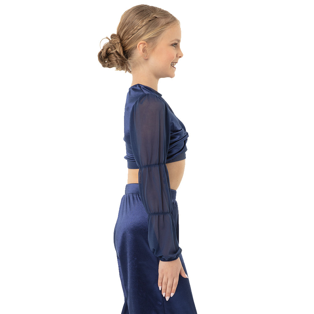 Youth Billow Sleeve Twist Midi Top