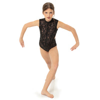 Youth Lace Sequin Sleeveless Performance Leotard