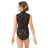 Youth Lace Sequin Sleeveless Performance Leotard