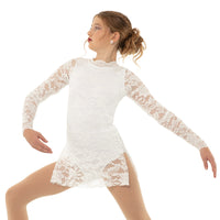 Youth Lace Long Sleeve Scoopneck Dress