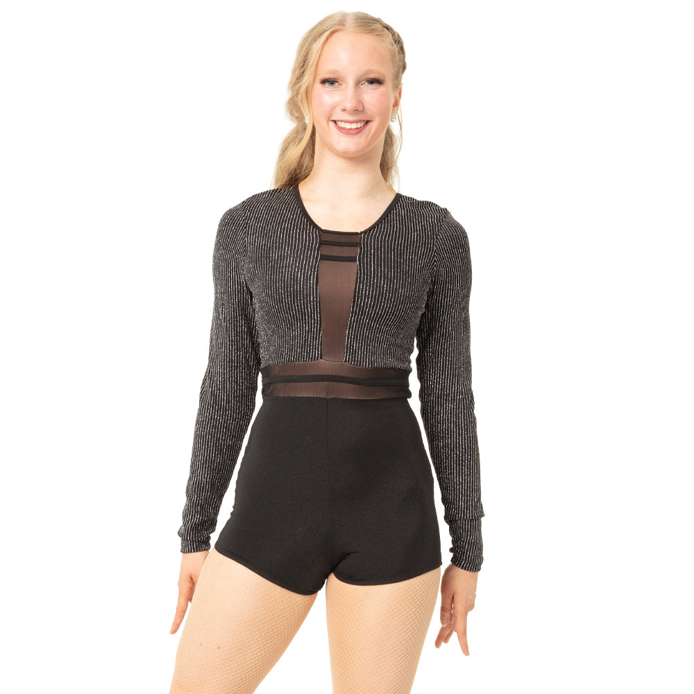 Pin Stripe Long Sleeve Performance Biketard