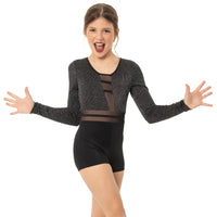 Youth Pin Stripe Long Sleeve Performance Biketard