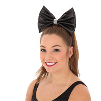 Large Leatherette Bow with Contrast Trim
