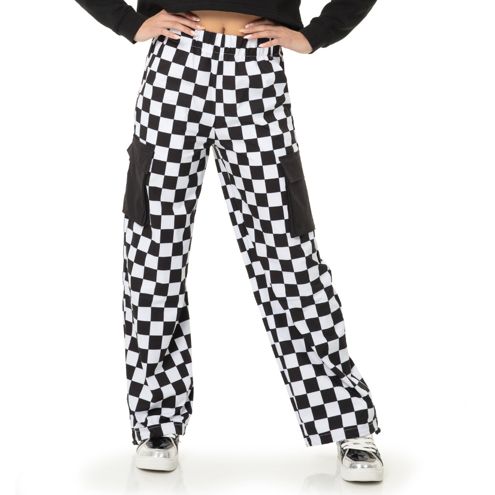 Checkered Wide Leg Pant