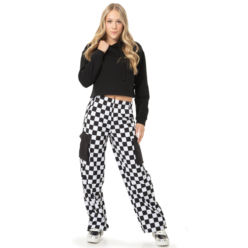 Youth Checkered Wide Leg Pant