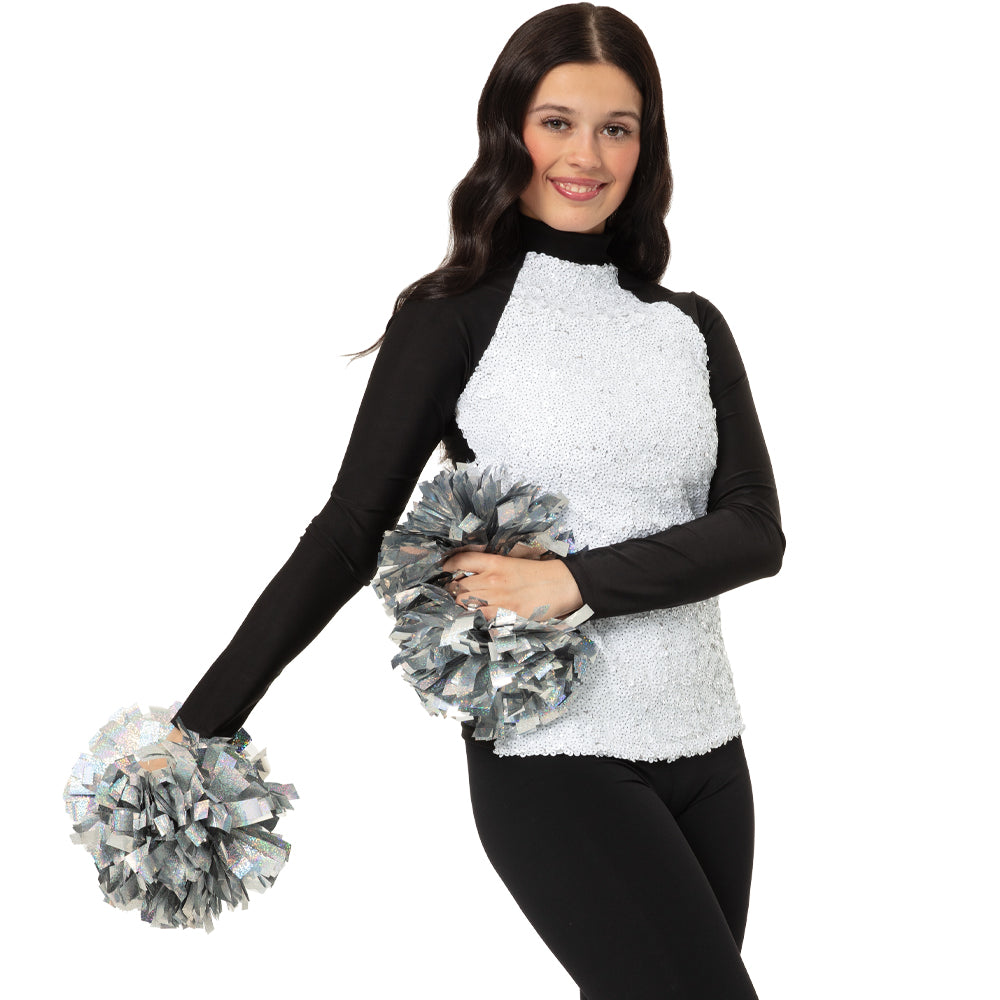 Alexandra Collection Youth Long Sleeve Sequin Performance Top
